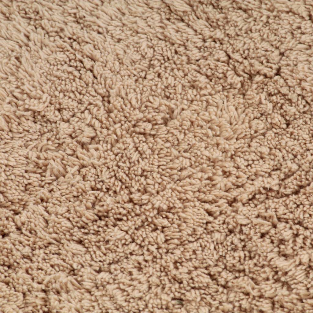 vidaXL Badematten-Set 3-tlg. Stoff Beige