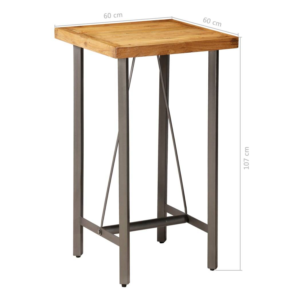 vidaXL Bar-Set 3-tlg. Recyceltes Massivholz Teak