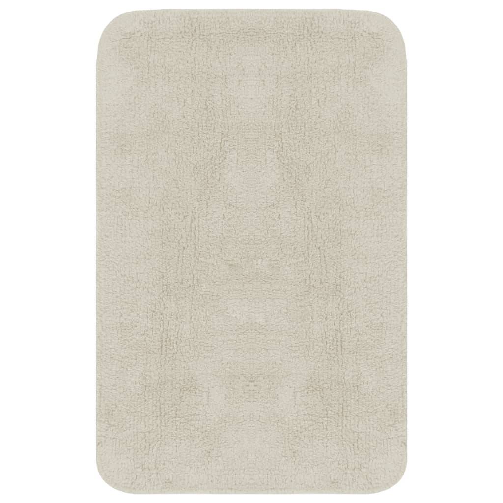 vidaXL Badematten-Set 2-tlg. Stoff Weiß