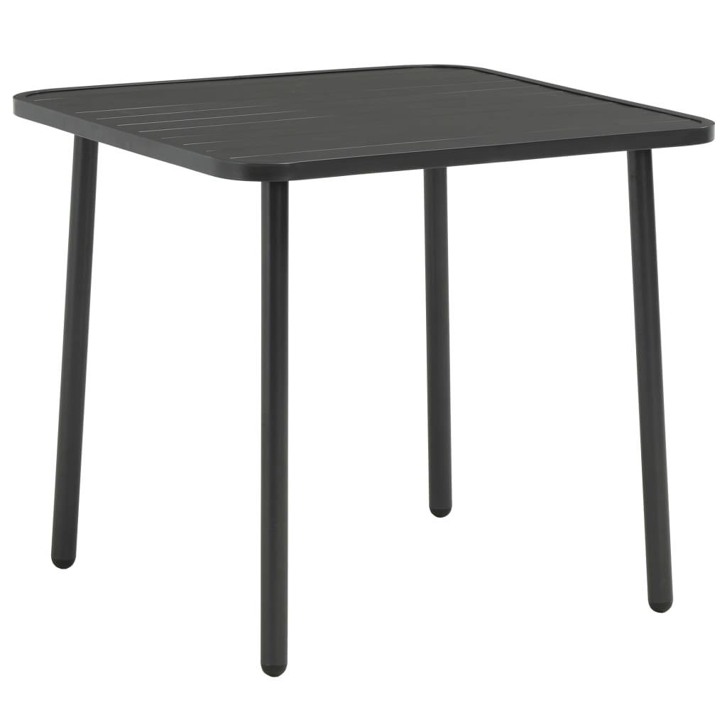 vidaXL 3-tlg. Bistro-Set Stahl Dunkelgrau