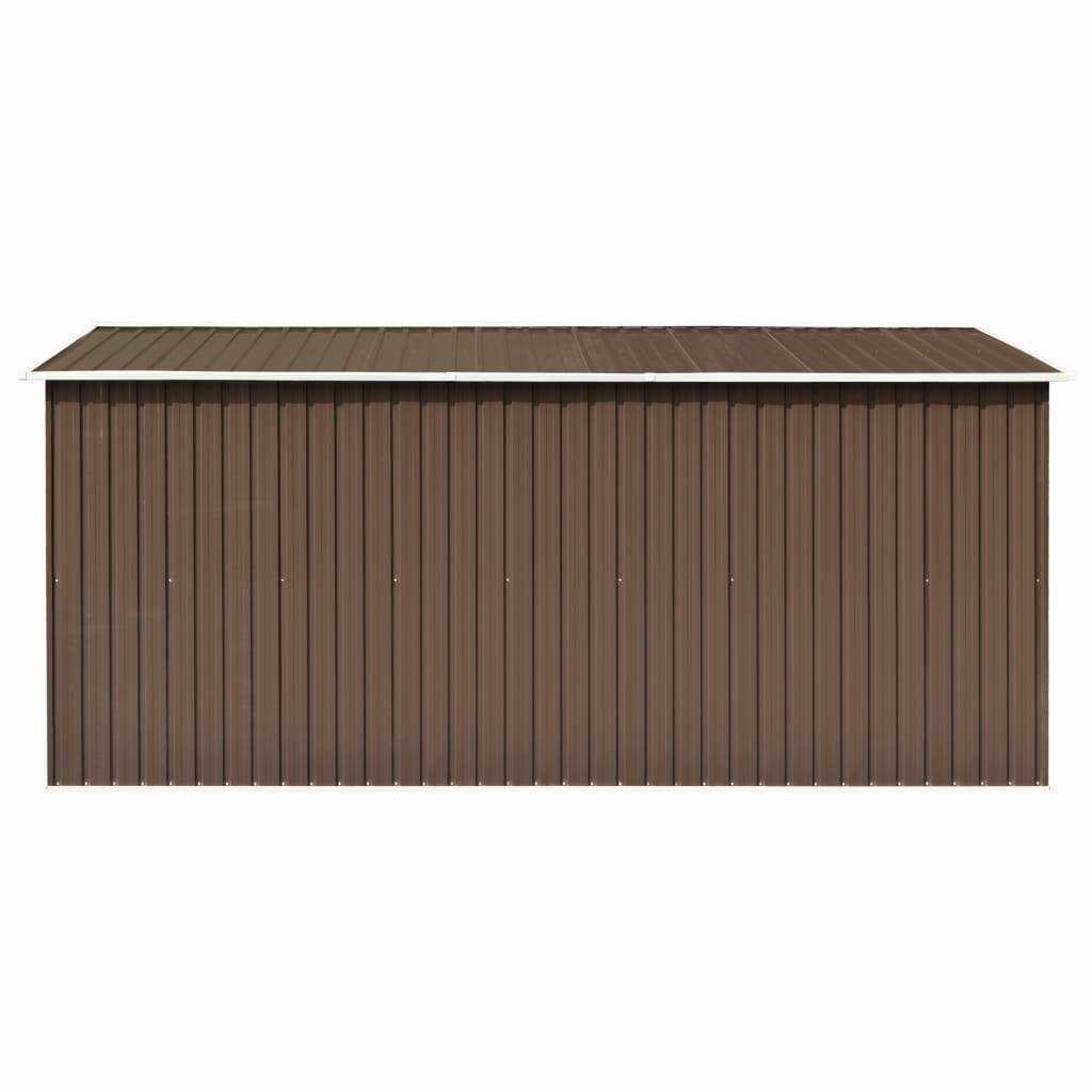 vidaXL Gerätehaus 257x392x181 cm Metall Braun