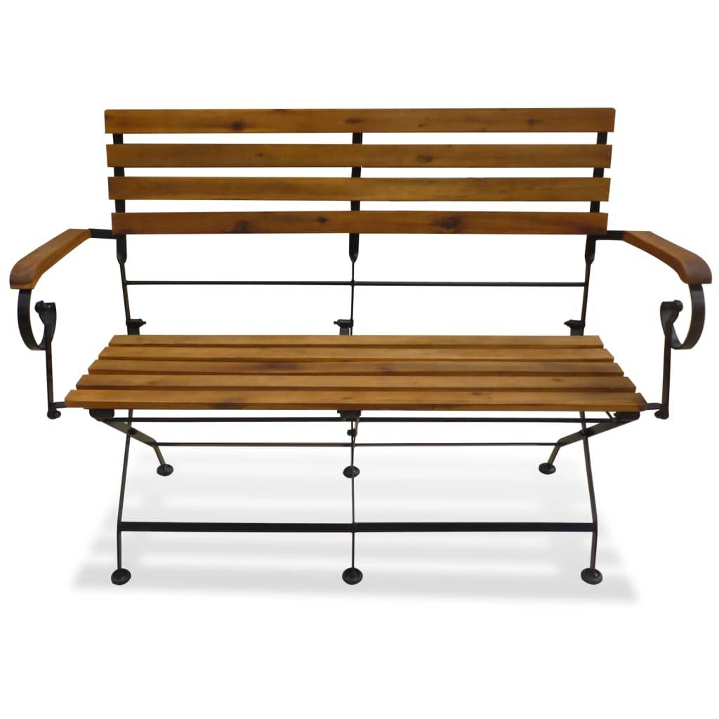 vidaXL Gartenbank Klappbar 112 cm Massivholz Akazie