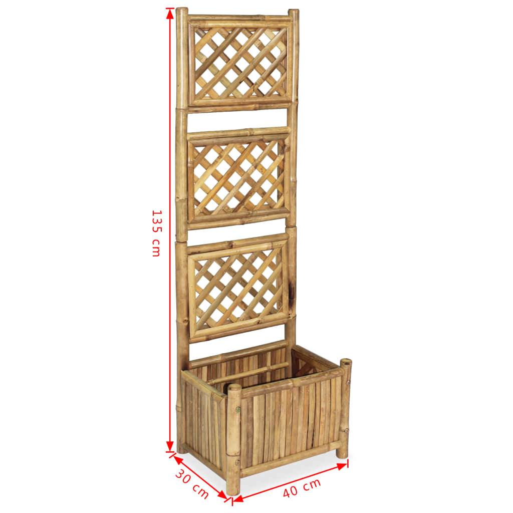vidaXL Pflanzenbehälter mit Spalier Bambus 40 cm