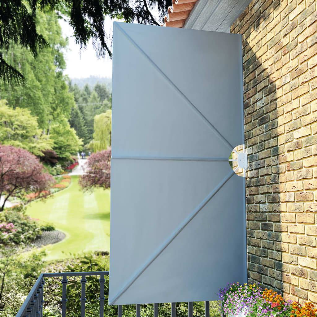 vidaXL Faltbarer Terrassen-Seitenfächer Grau 300×150 cm