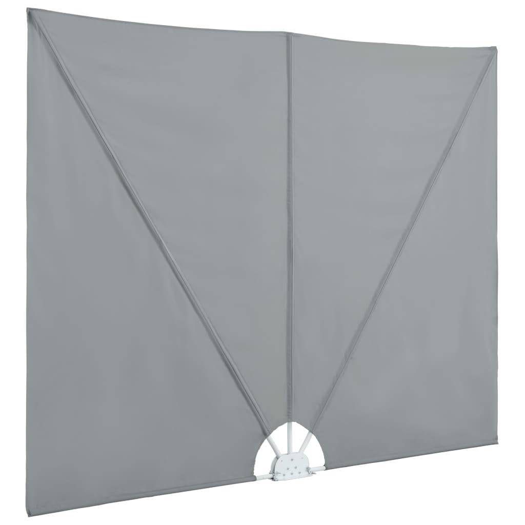 vidaXL Faltbarer Terrassen-Seitenfächer Grau 300×150 cm