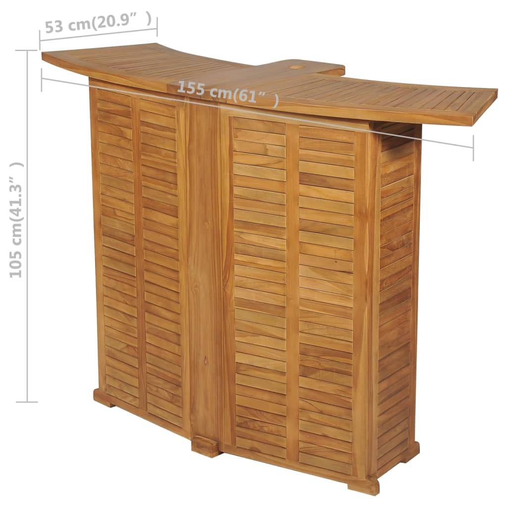 vidaXL 3-tlg. Bistro-Set mit Klappstühlen Massivholz Teak