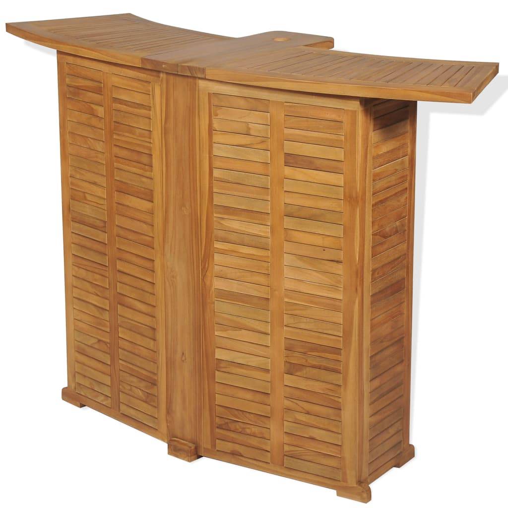 vidaXL 3-tlg. Bistro-Set mit Klappstühlen Massivholz Teak