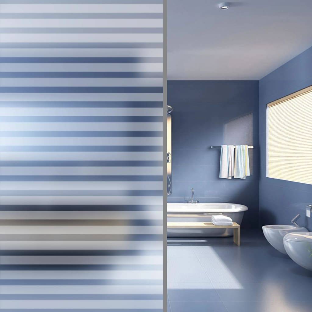 vidaXL Fensterfolie Matt Streifen-Design 0,9x5 m PVC