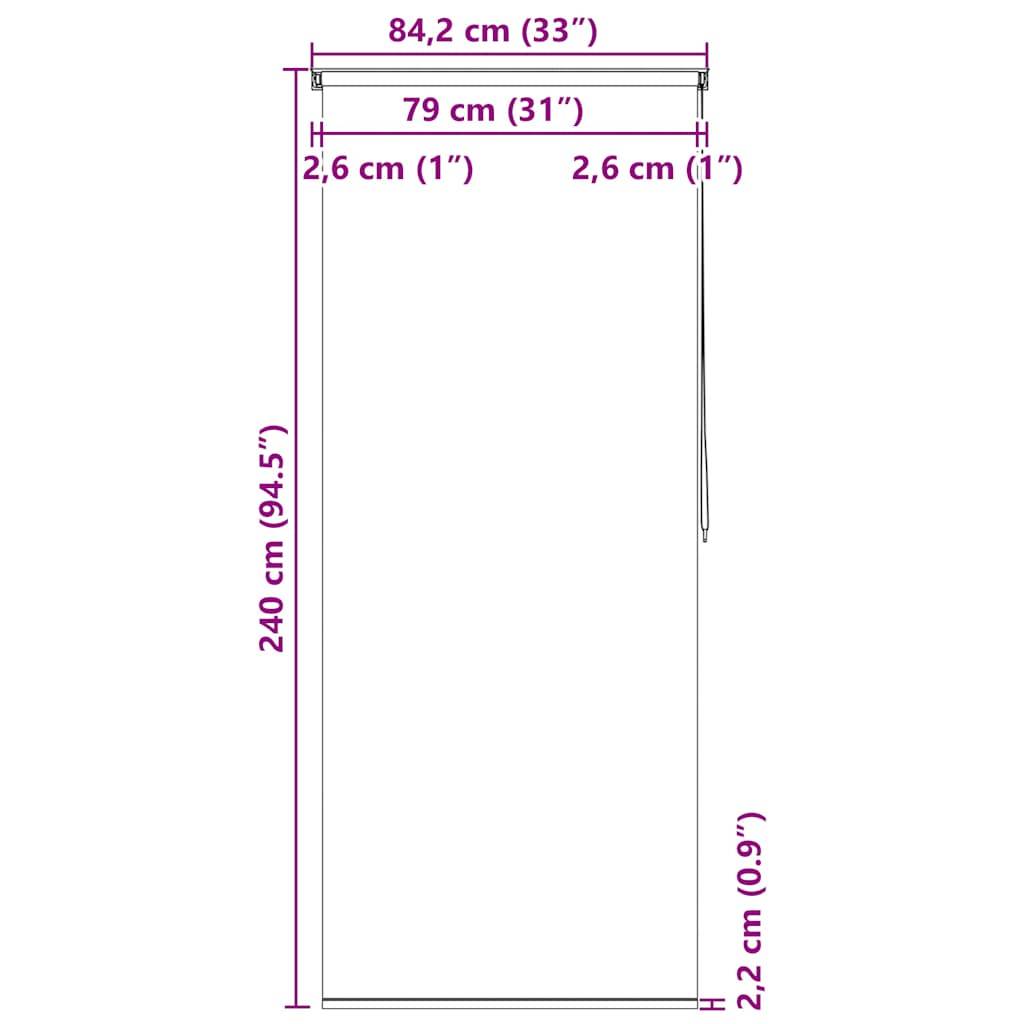 vidaXL Duschrollo 80x240 cm Blasenmuster