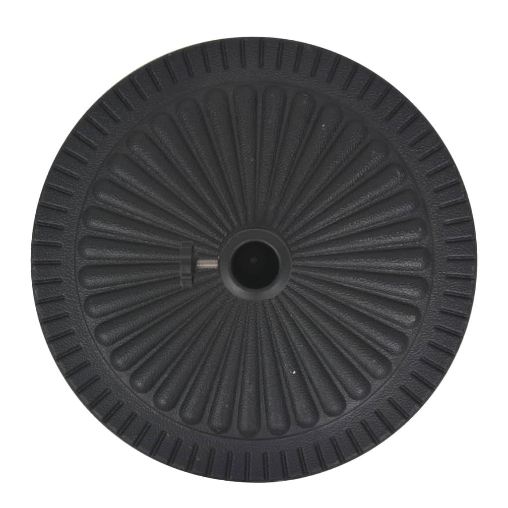 vidaXL Sonnenschirmständer Harz Rund Schwarz 29 kg