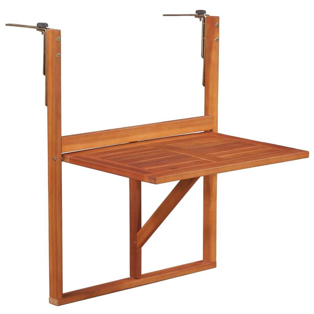 vidaXL Balkon-Hängetisch 64,5x44x80 cm Massivholz Akazie
