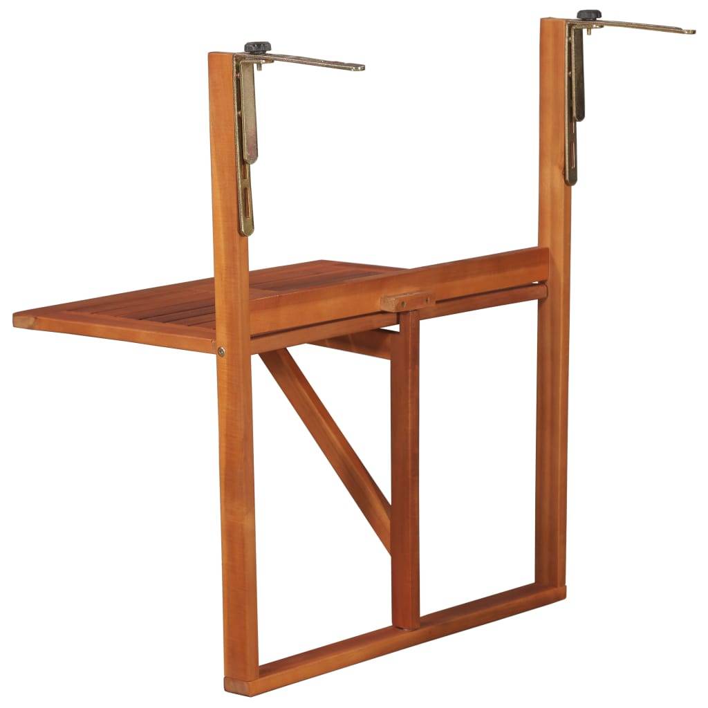 vidaXL Balkon-Hängetisch 64,5x44x80 cm Massivholz Akazie