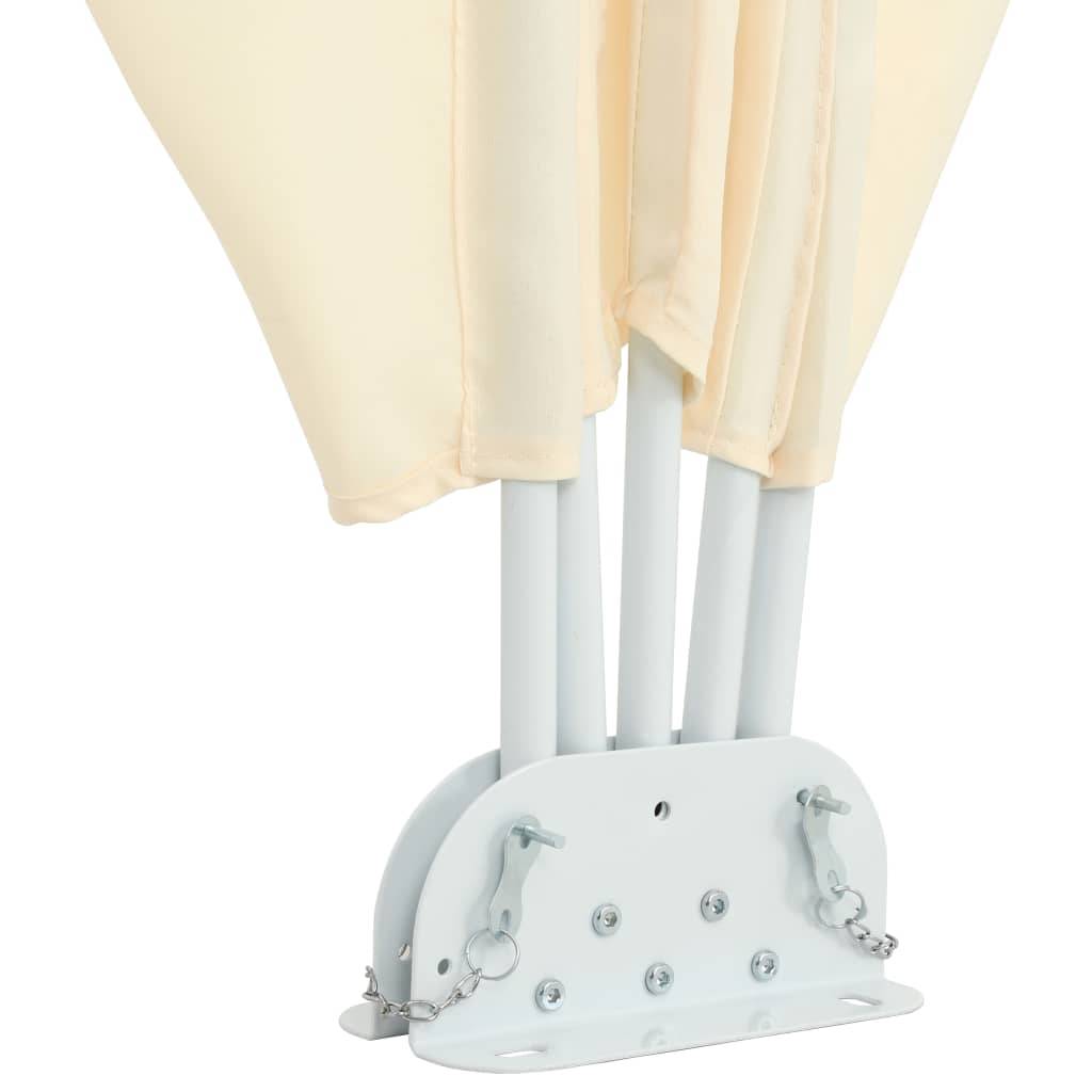 vidaXL Faltbarer Terrassen-Seitenfächer Creme 300×200 cm