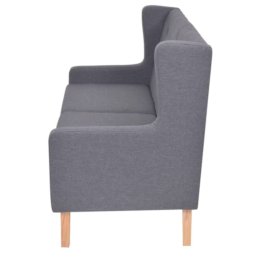 vidaXL Sofa 2-Sitzer Stoff Grau