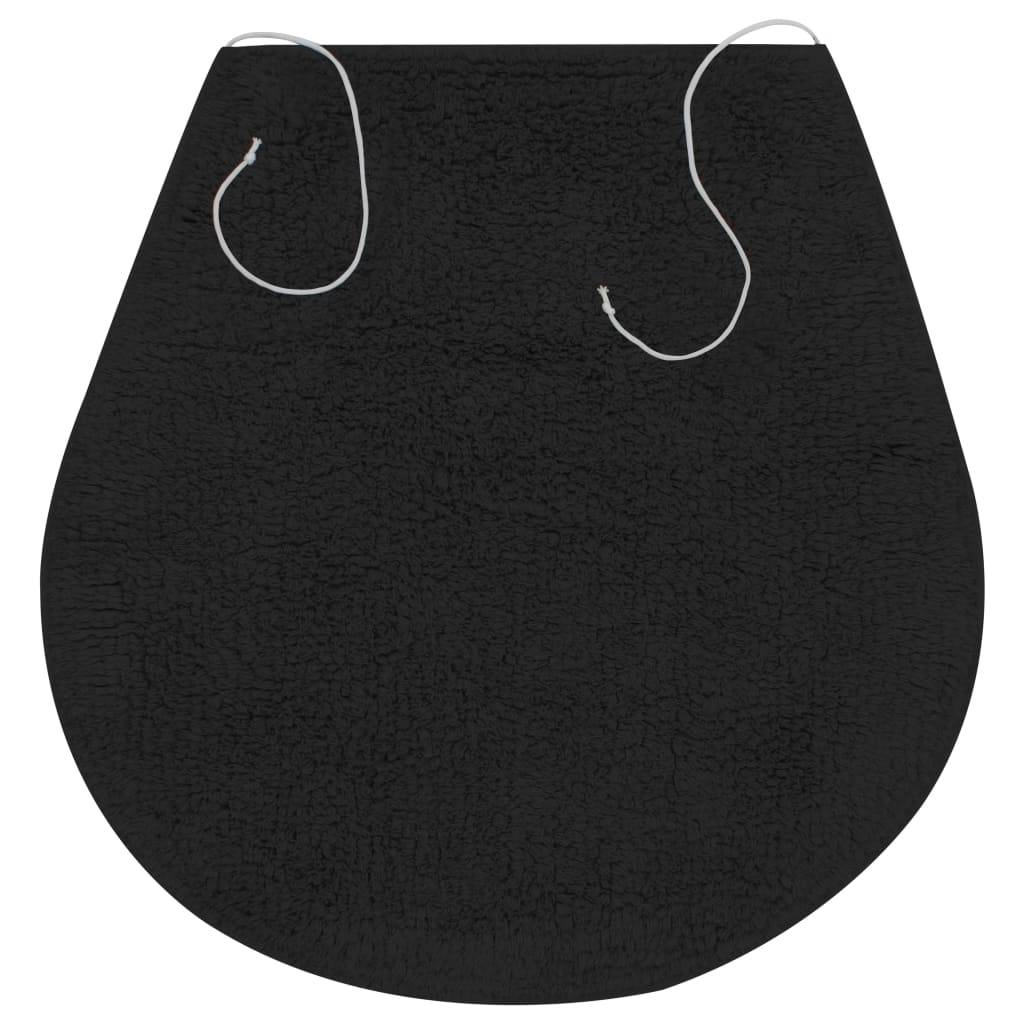 vidaXL Badematten-Set 3-tlg. Stoff Anthrazit