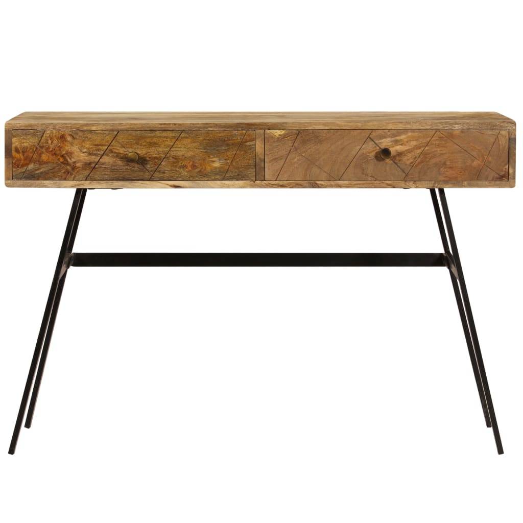 vidaXL Schreibtisch mit Schubladen Massivholz Mango 110×50×76 cm