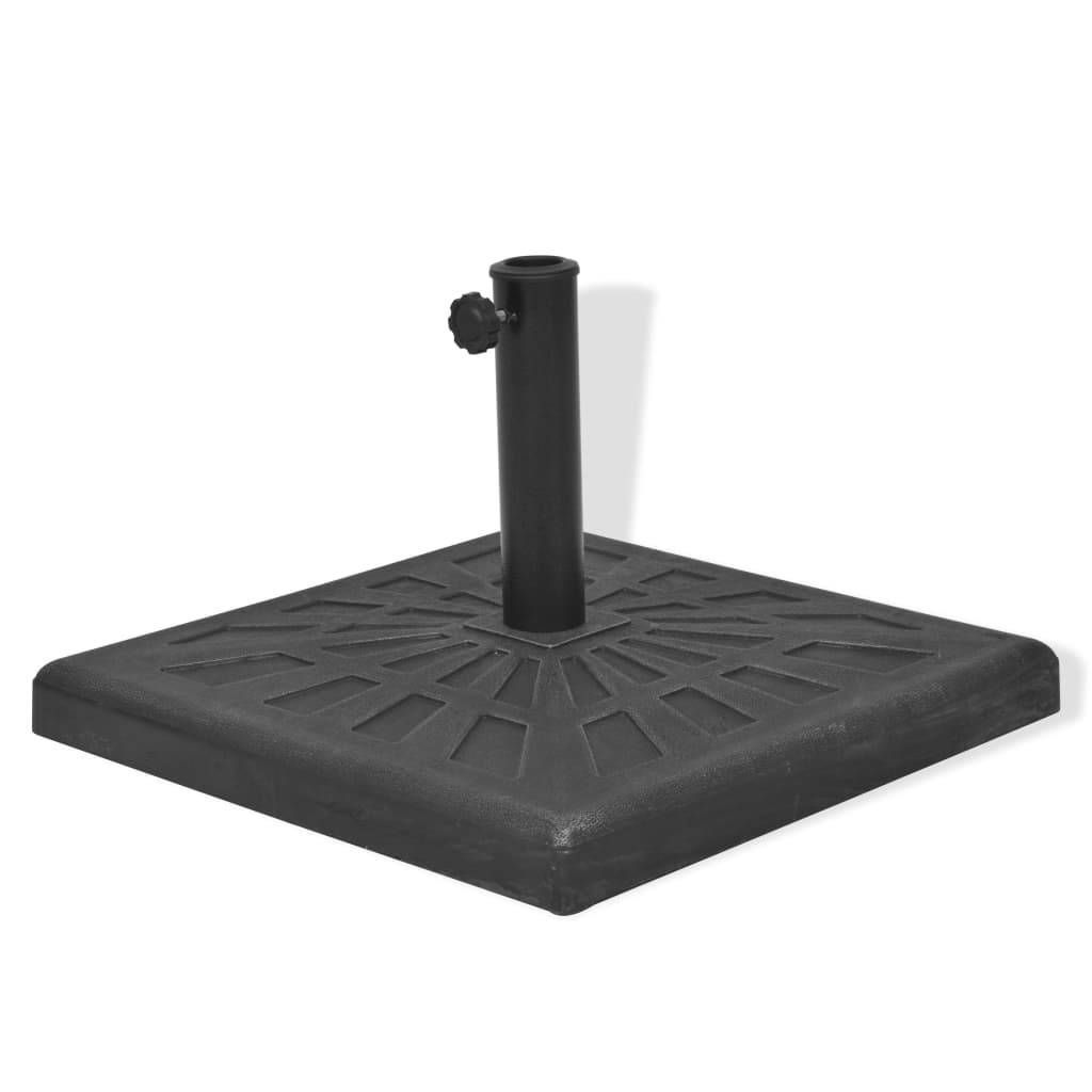 vidaXL Sonnenschirmständer Quadratisch Schwarz 12 kg
