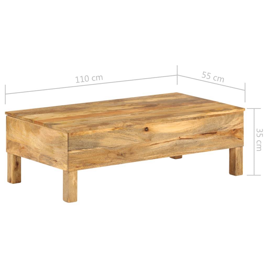 vidaXL Couchtisch Mangoholz Massiv 110 x 55 x 35 cm