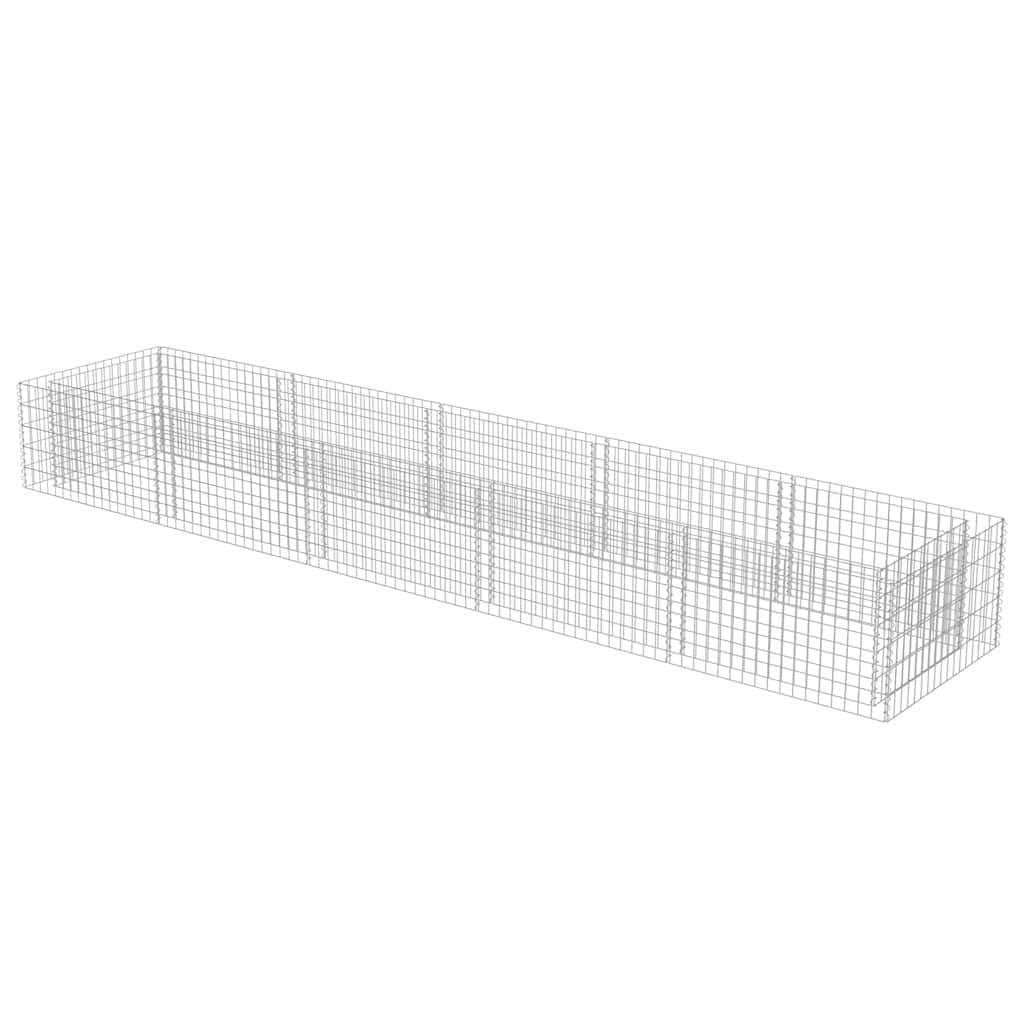 vidaXL Gabionen-Hochbeet Verzinkter Stahl 450×90×50 cm