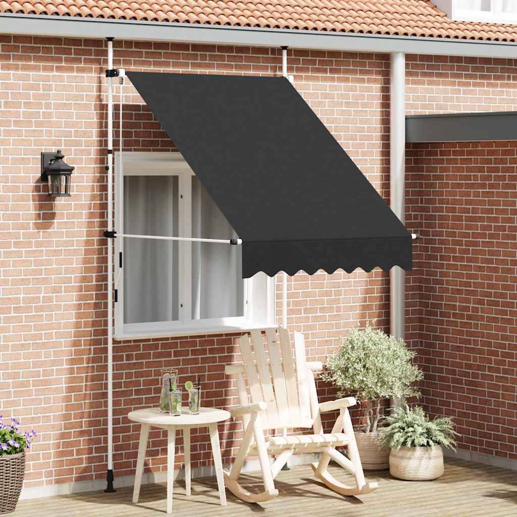 vidaXL Einziehbare Markise Handbetrieben 150 cm Anthrazit
