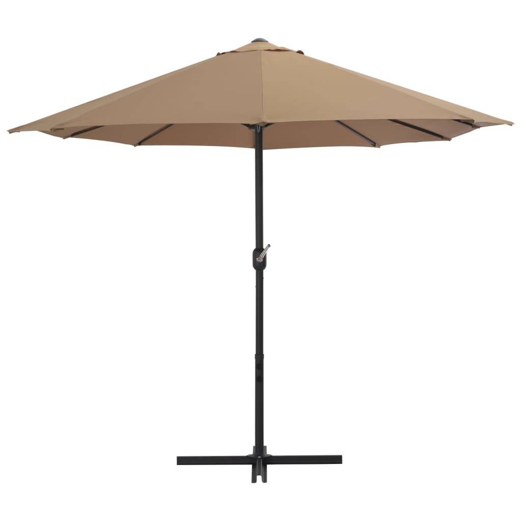 vidaXL Sonnenschirm mit Aluminium-Mast 460x270 cm Taupe