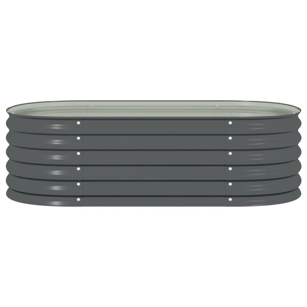 vidaXL Garten-Hochbeet 160x80x44 cm Verzinkter Stahl Grau
