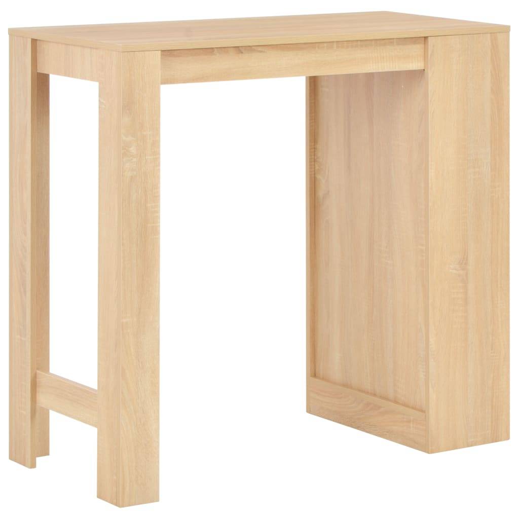 vidaXL Bartisch mit Regal Eichenbraun 110x50x103 cm