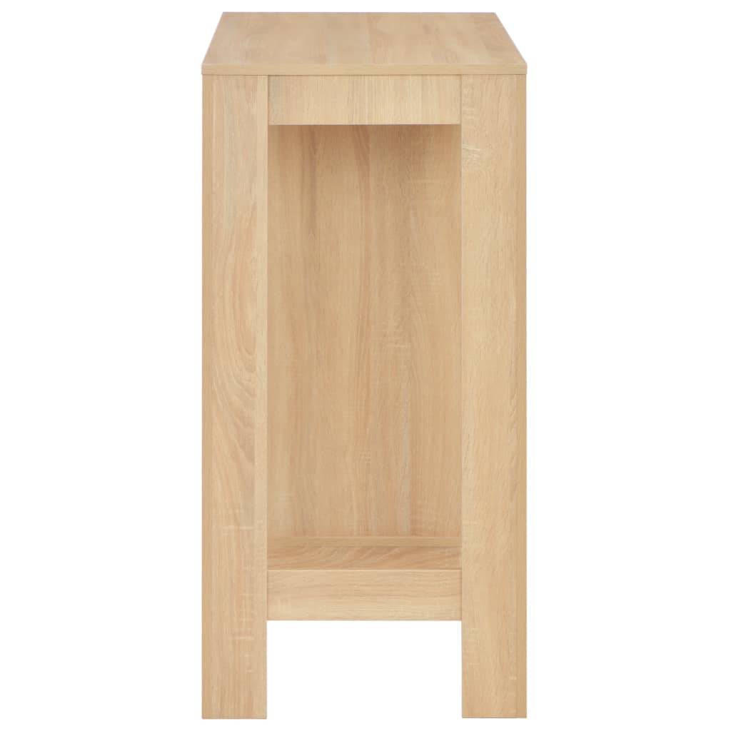 vidaXL Bartisch mit Regal Eichenbraun 110x50x103 cm