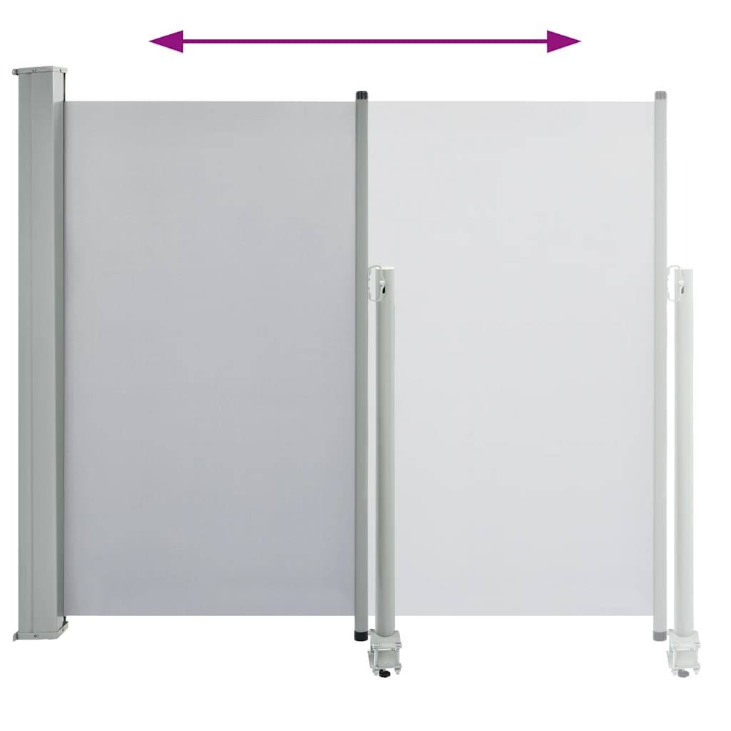 vidaXL Ausziehbare Seitenmarkise 120x300 cm Grau