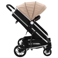 vidaXL 2-in-1 Buggy/Kinderwagen Taupe und Schwarz Aluminium vidaXL 2-in-1 Buggy/Kinderwagen Taupe und Schwarz Aluminium