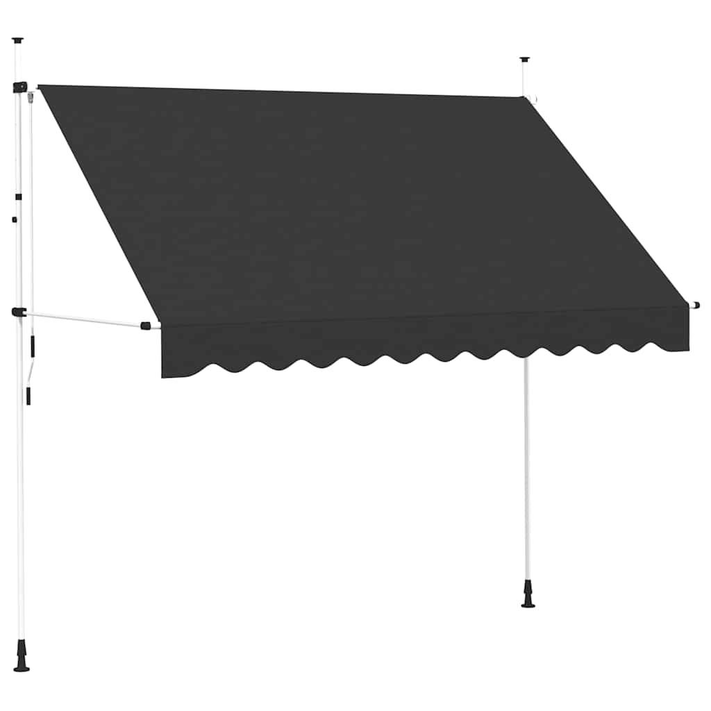 vidaXL Einziehbare Markise Handbetrieben 300 cm Anthrazit
