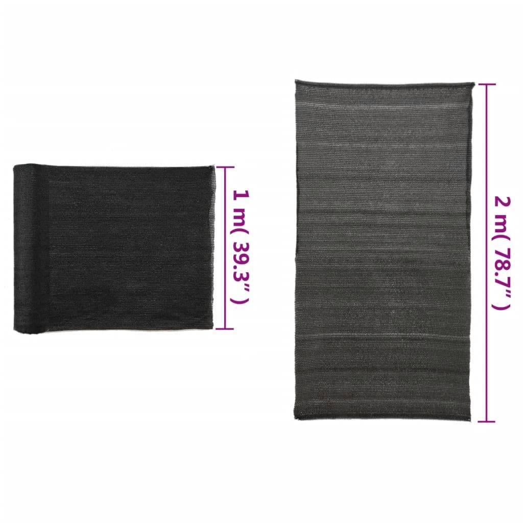 vidaXL Sichtschutznetz HDPE 2x10 m Schwarz