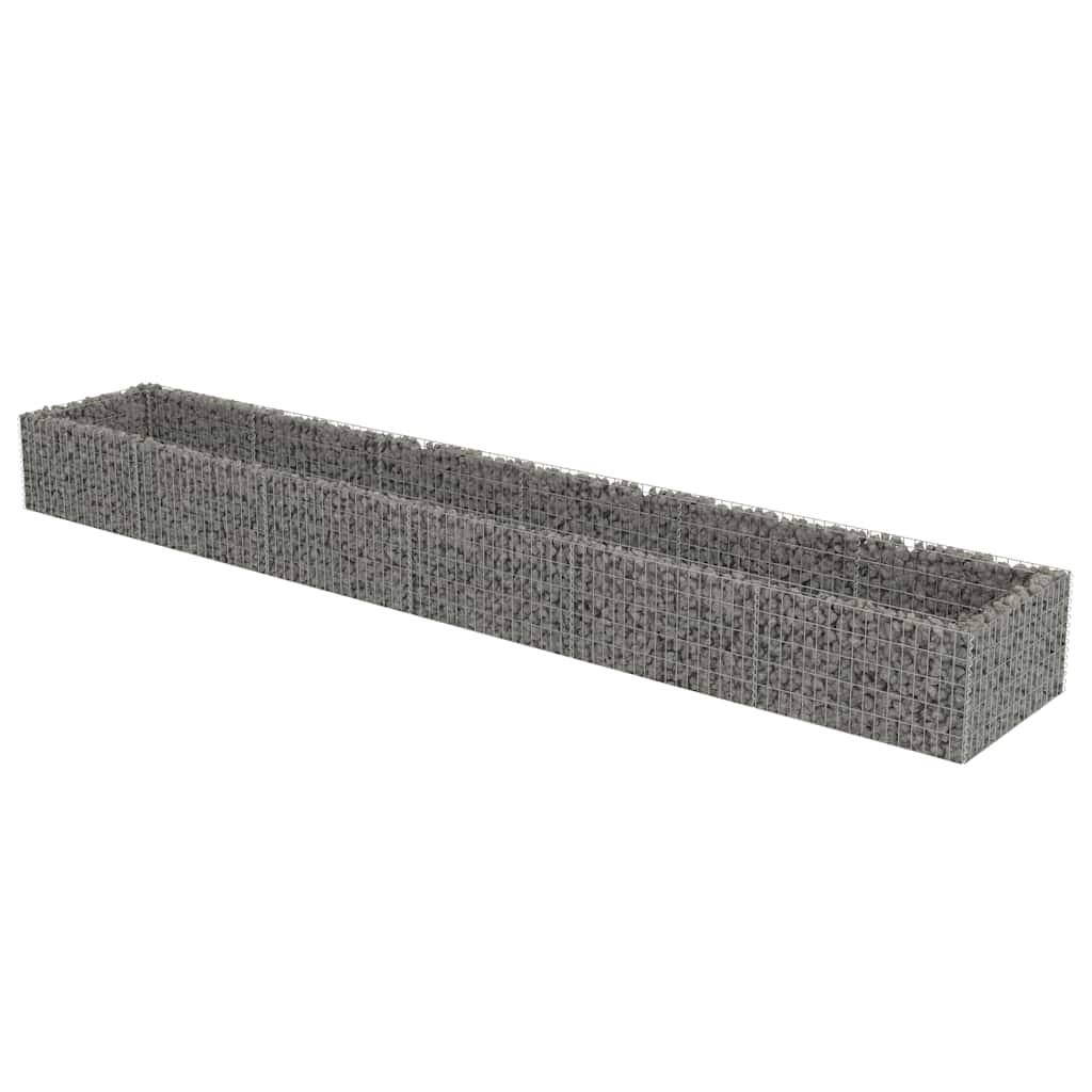 vidaXL Gabionen-Hochbeet Verzinkter Stahl 540×90×50 cm