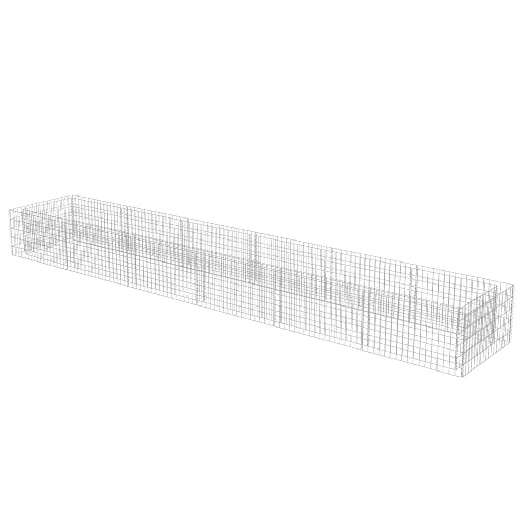 vidaXL Gabionen-Hochbeet Verzinkter Stahl 540×90×50 cm
