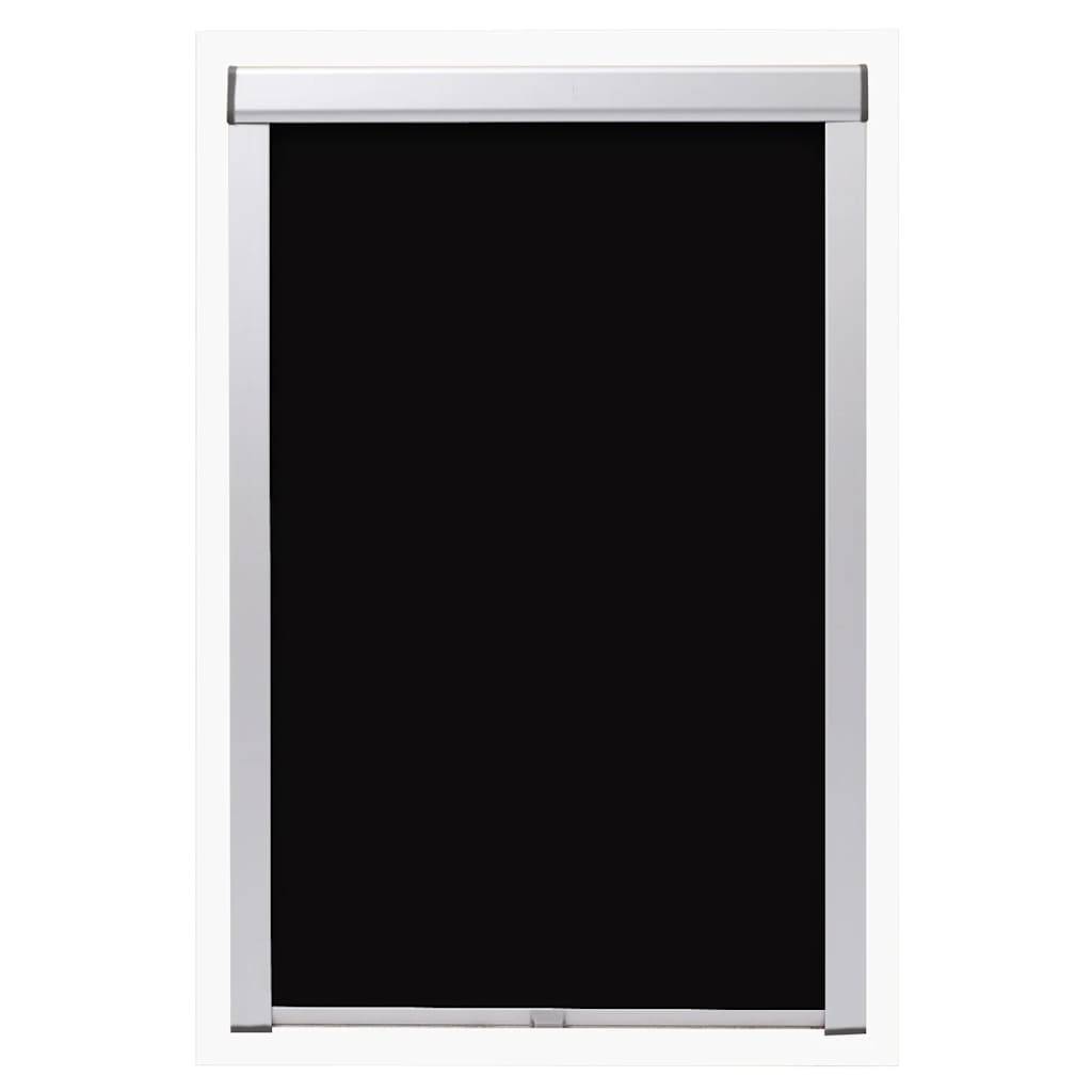 vidaXL Verdunklungsrollo Schwarz MK08