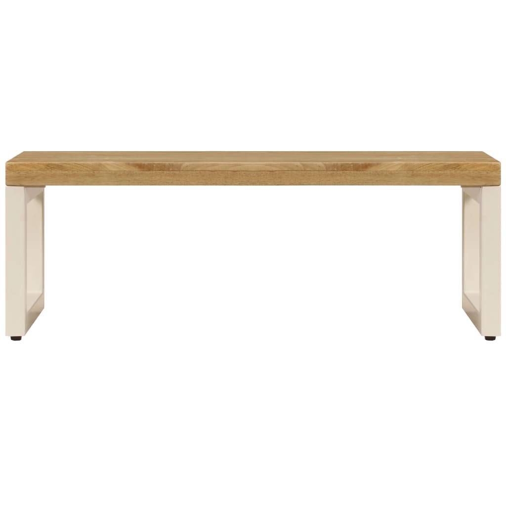 vidaXL Couchtisch 100x50x35 cm Massivholz Mango und Stahl