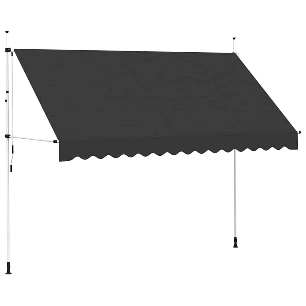 vidaXL Einziehbare Markise Handbetrieben 350 cm Anthrazit