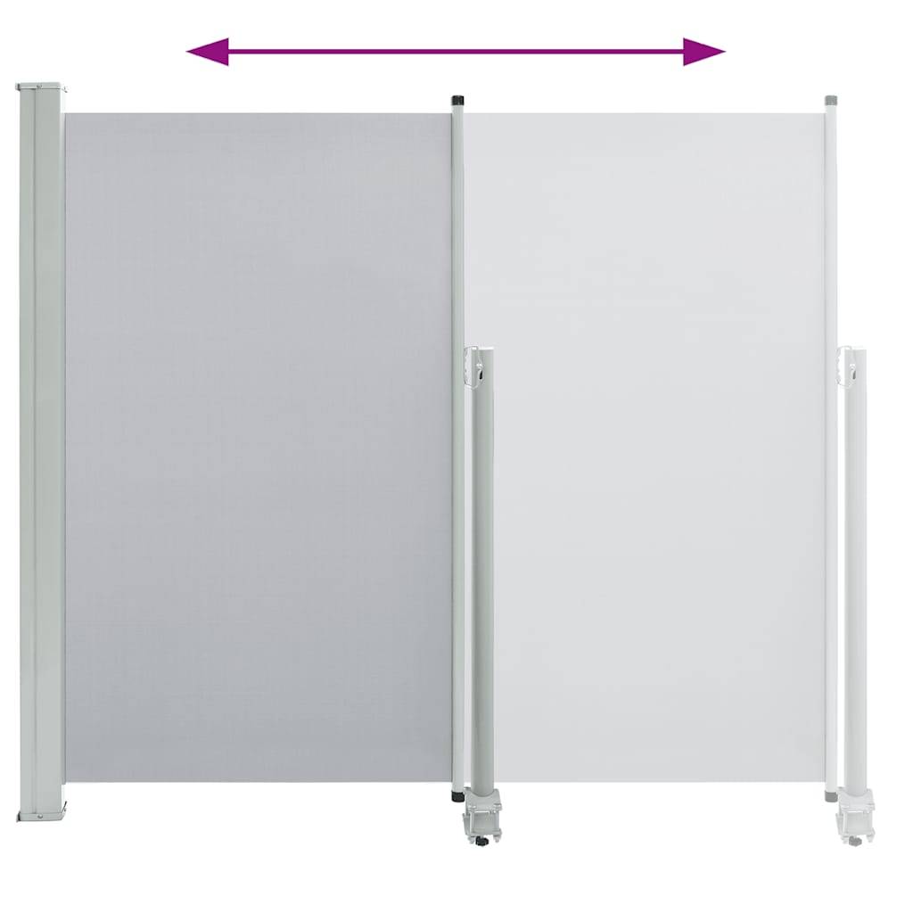 vidaXL Ausziehbare Seitenmarkise 140x300 cm Grau