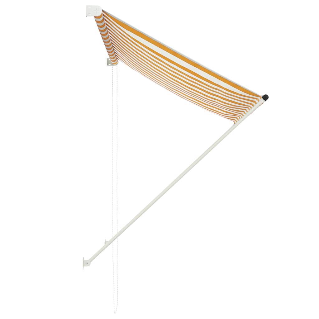 vidaXL Einziehbare Markise 150×150 cm Gelb und Weiß