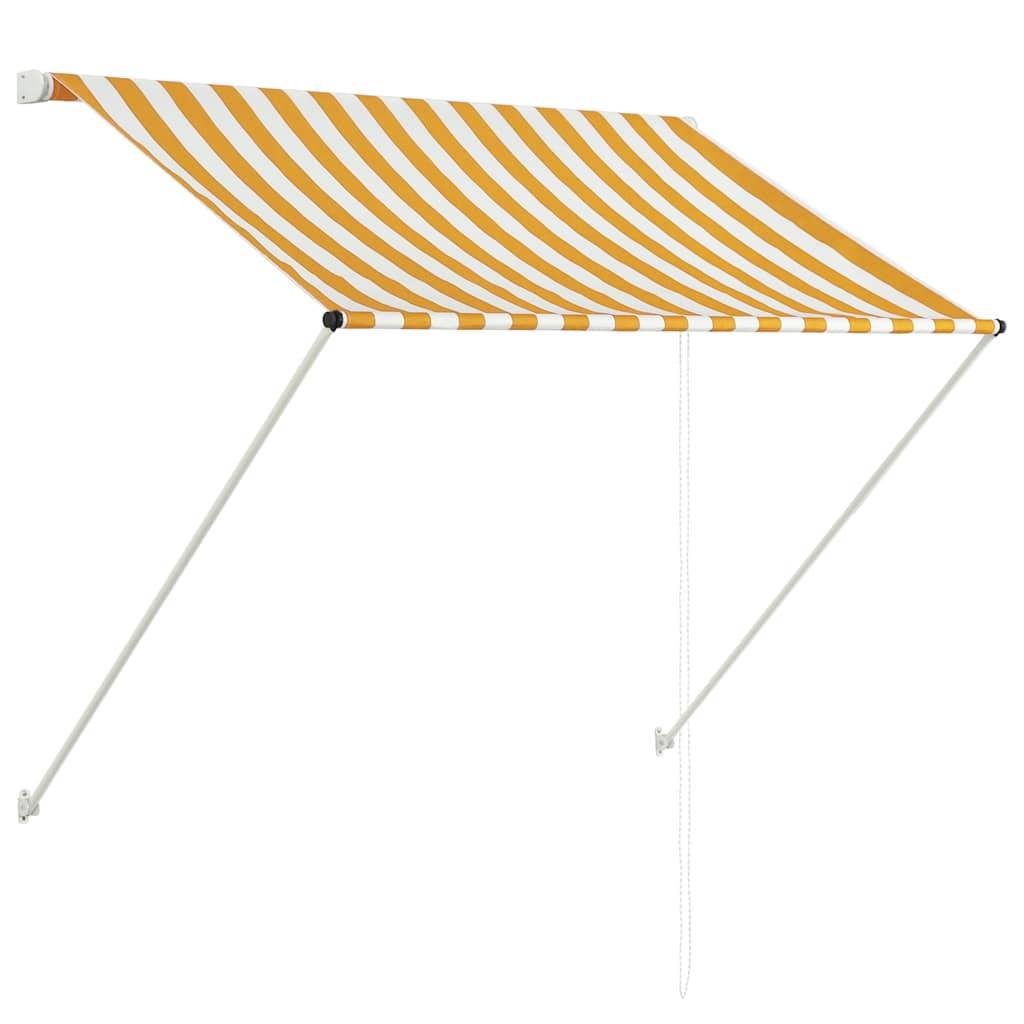 vidaXL Einziehbare Markise 150×150 cm Gelb und Weiß