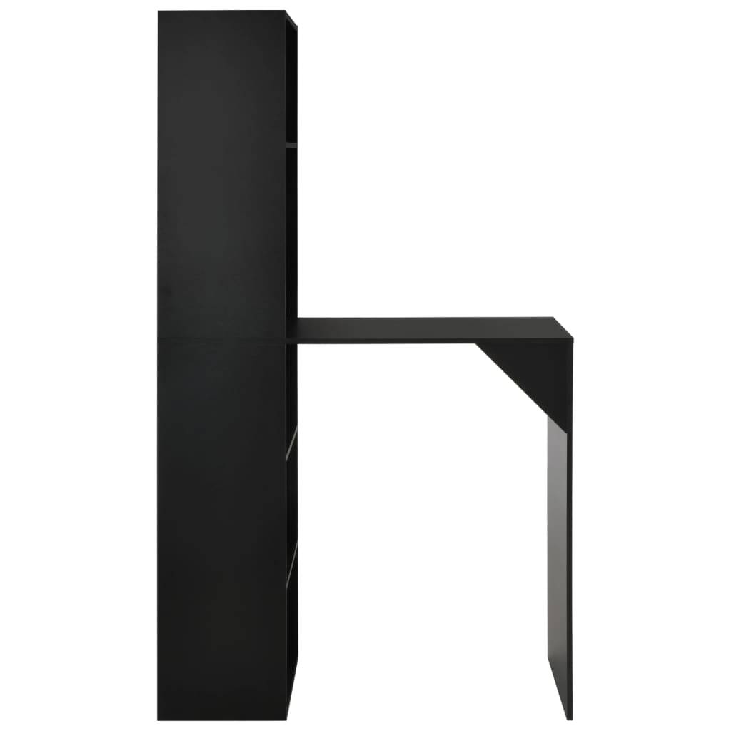 vidaXL Bartisch mit Schrank Schwarz 115x59x200 cm