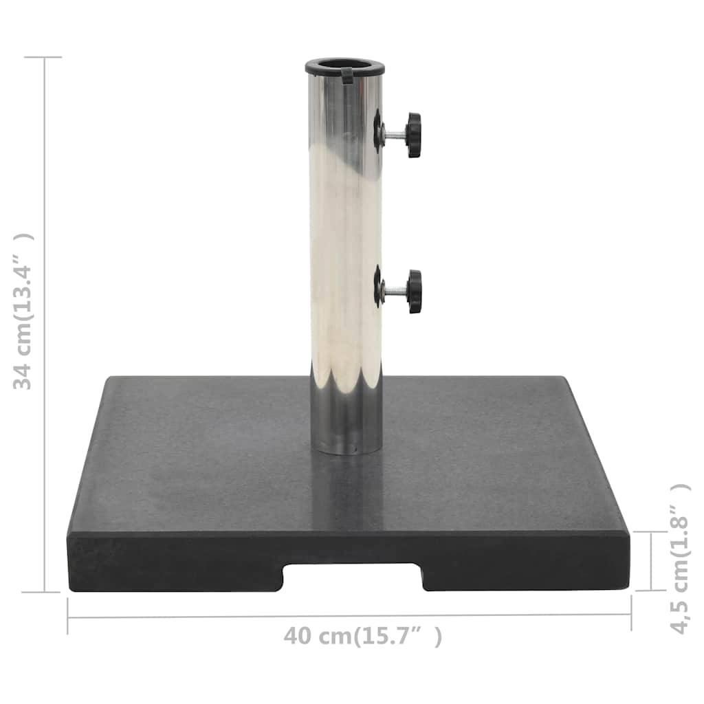 vidaXL Sonnenschirmständer Granit 20 kg Quadrat Schwarz