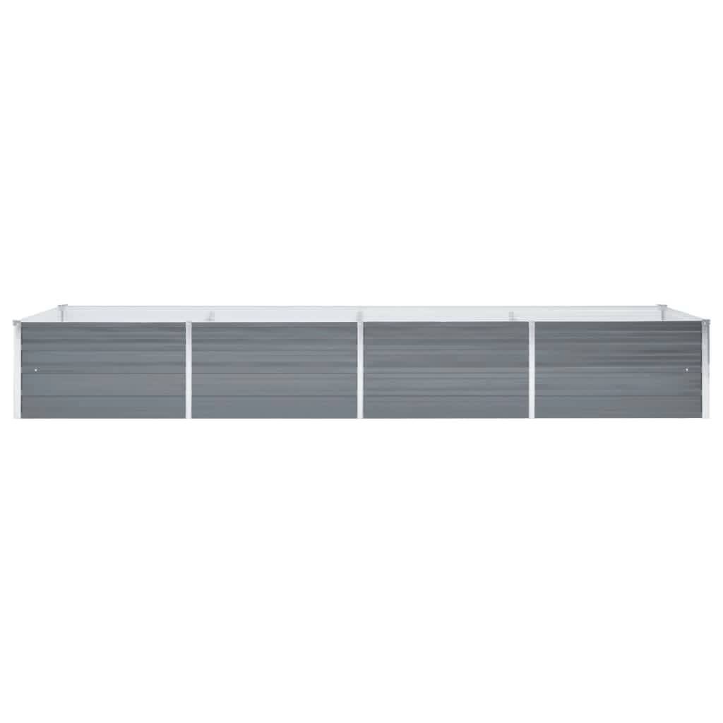 vidaXL Garten-Hochbeet Verzinkter Stahl 320x80x45 cm Grau