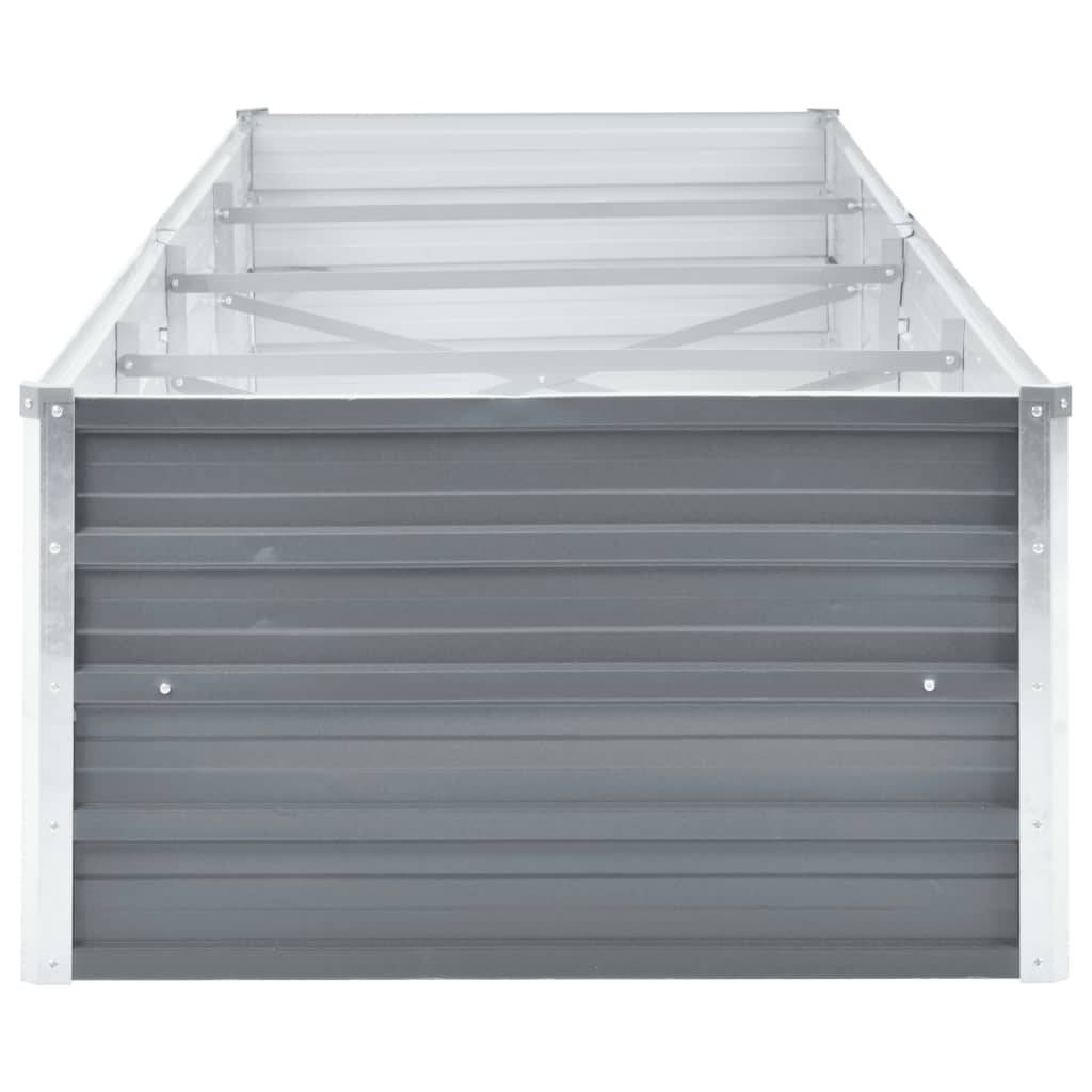 vidaXL Garten-Hochbeet Verzinkter Stahl 320x80x45 cm Grau