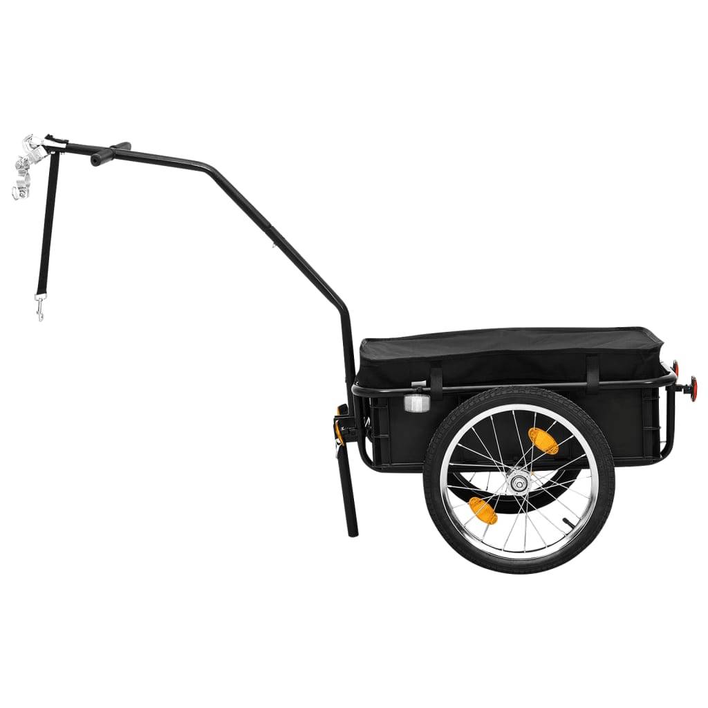 vidaXL Fahrradanhänger und Handwagen 155x60x83 cm Stahl Schwarz