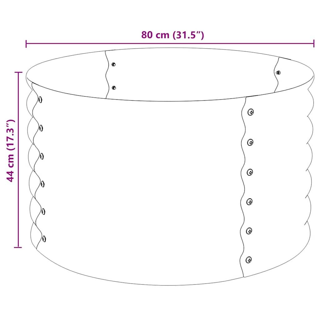 vidaXL Garten-Hochbeet 80x80x44 cm Verzinkter Stahl Silbern