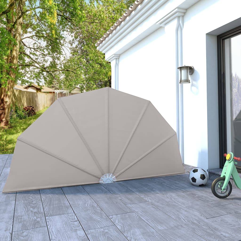 vidaXL Faltbarer Terrassen-Seitenfächer Creme 160 cm