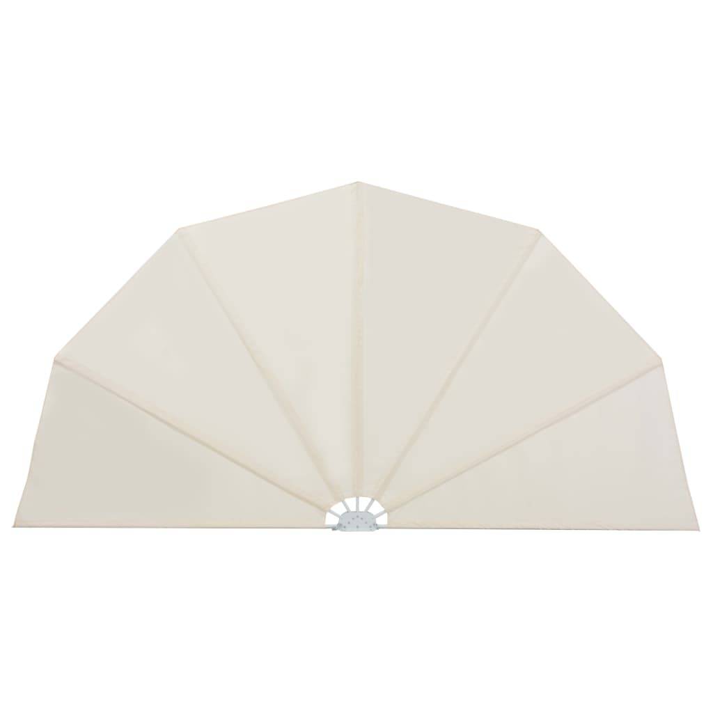vidaXL Faltbarer Terrassen-Seitenfächer Creme 160 cm