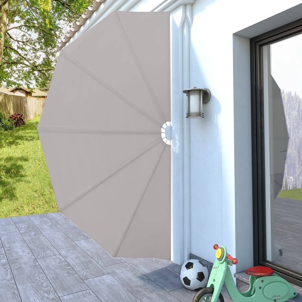 vidaXL Faltbarer Terrassen-Seitenfächer Creme 160 cm