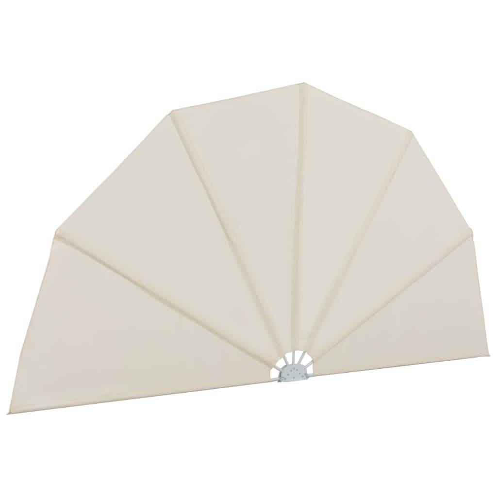 vidaXL Faltbarer Terrassen-Seitenfächer Creme 160 cm